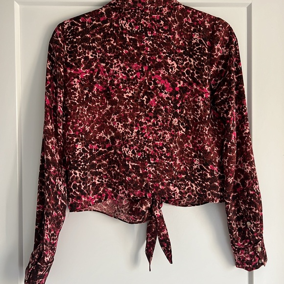 Aritzia Wilfred Tie Front Satin Blouse - Picture 5 of 6